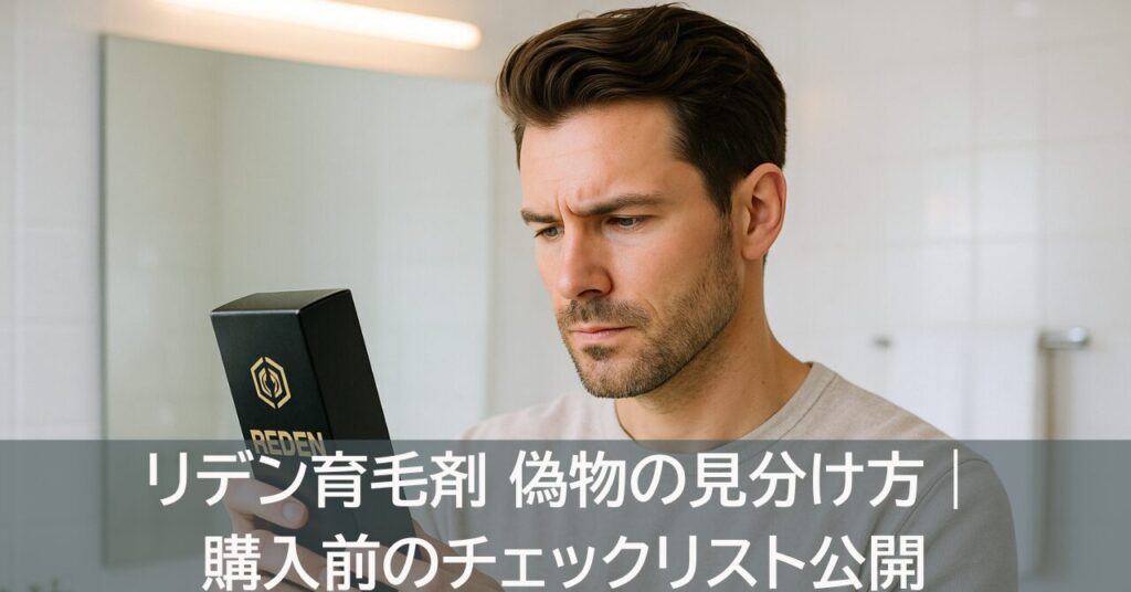 リデン育毛剤 偽物の見分け方｜購入前のチェックリスト公開