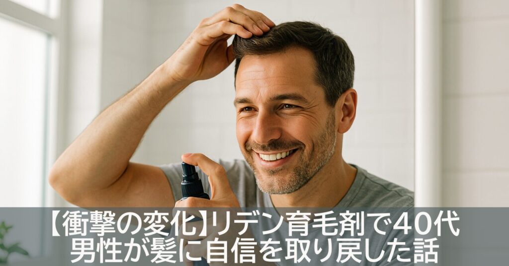 【衝撃の変化】リデン育毛剤で40代男性が髪に自信を取り戻した話