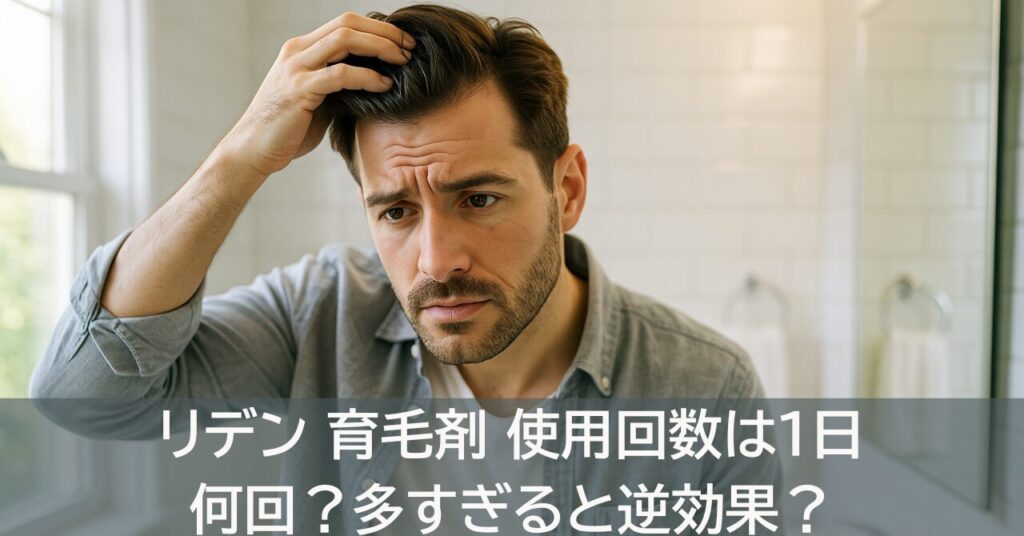 リデン 育毛剤 使用回数は1日何回？多すぎると逆効果？