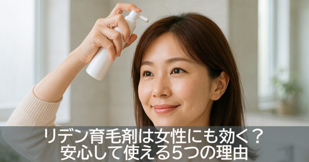 リデン育毛剤は女性にも効く？安心して使える5つの理由