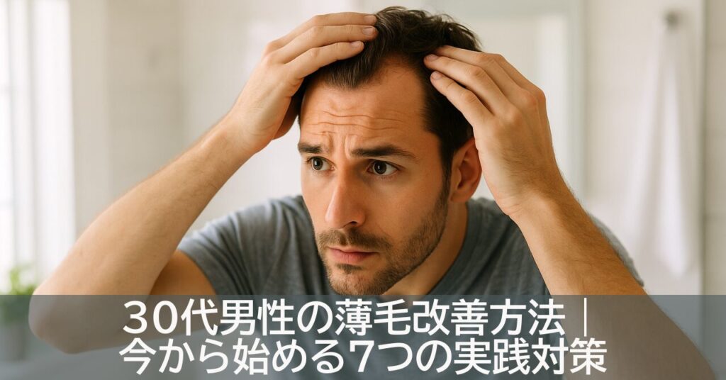 30代男性の薄毛改善方法｜今から始める7つの実践対策