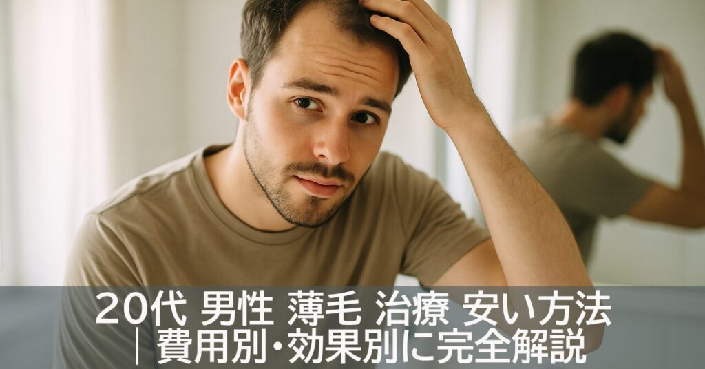 20代 男性 薄毛 治療 安い方法｜費用別・効果別に完全解説