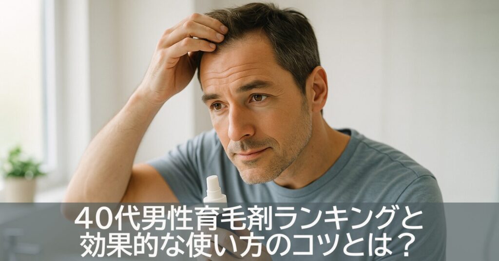 40代男性育毛剤ランキングと効果的な使い方のコツとは？
