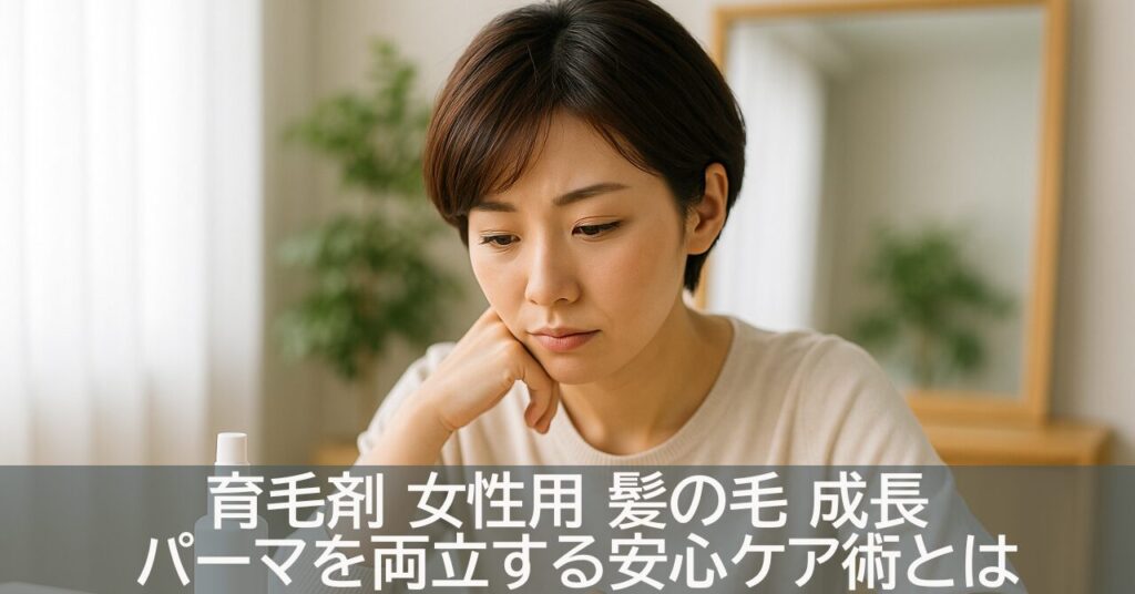 育毛剤 女性用 髪の毛 成長 パーマを両立する安心ケア術とは