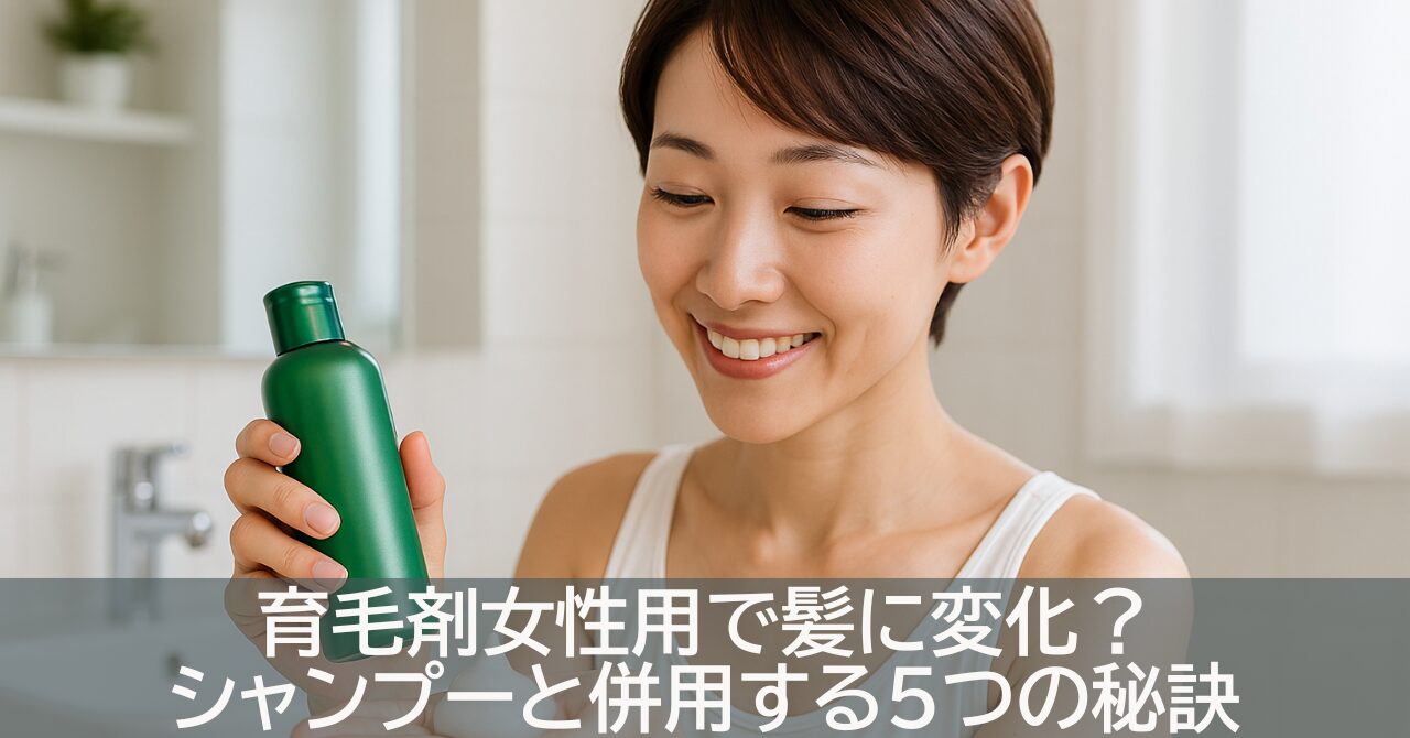 育毛剤女性用で髪に変化？シャンプーと併用する5つの秘訣