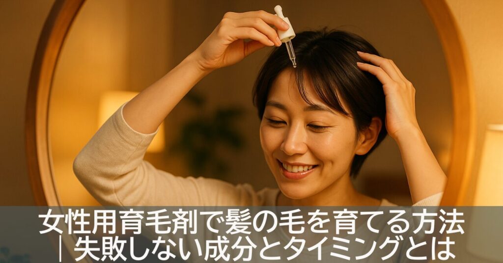 女性用育毛剤で髪の毛を育てる方法｜失敗しない成分とタイミングとは