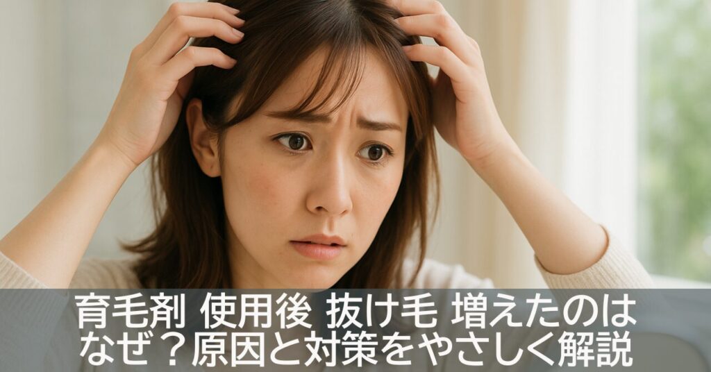 育毛剤 使用後 抜け毛 増えたのはなぜ？原因と対策をやさしく解説