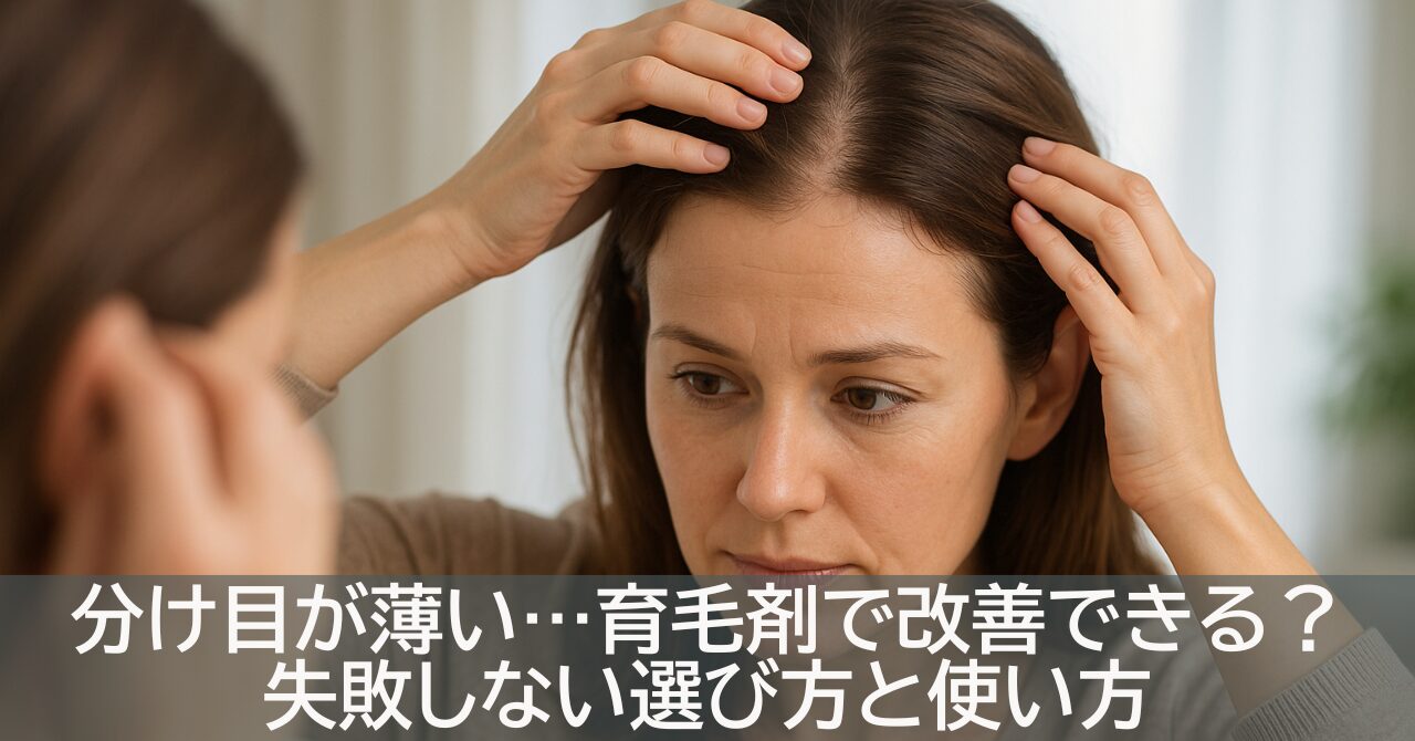 分け目が薄い…育毛剤で改善できる？失敗しない選び方と使い方