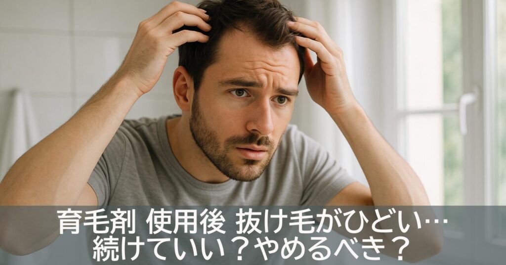 育毛剤 使用後 抜け毛がひどい…続けていい？やめるべき？