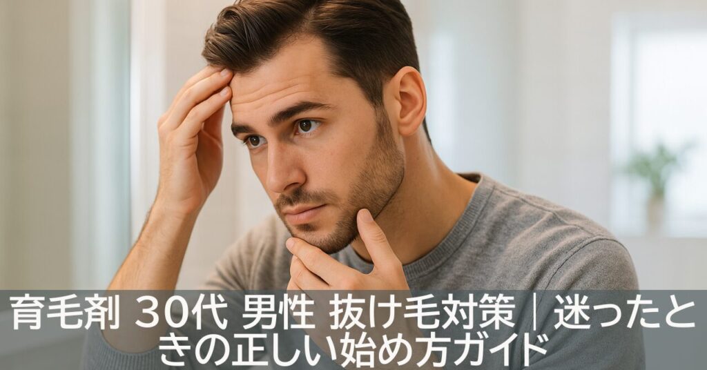 育毛剤 30代 男性 抜け毛対策｜迷ったときの正しい始め方ガイド