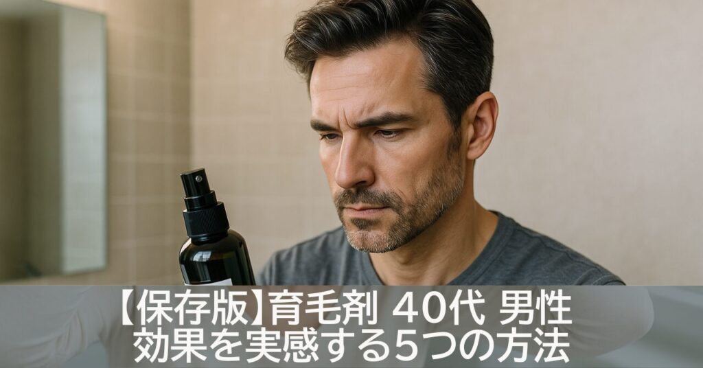 【保存版】育毛剤 40代 男性 効果を実感する5つの方法