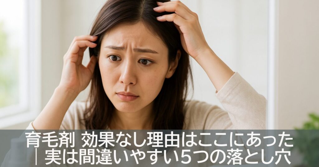 育毛剤 効果なし理由はここにあった｜実は間違いやすい5つの落とし穴