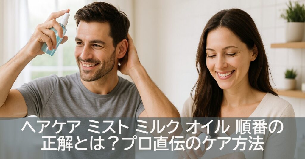 ヘアケア ミスト ミルク オイル 順番の正解とは？プロ直伝のケア方法