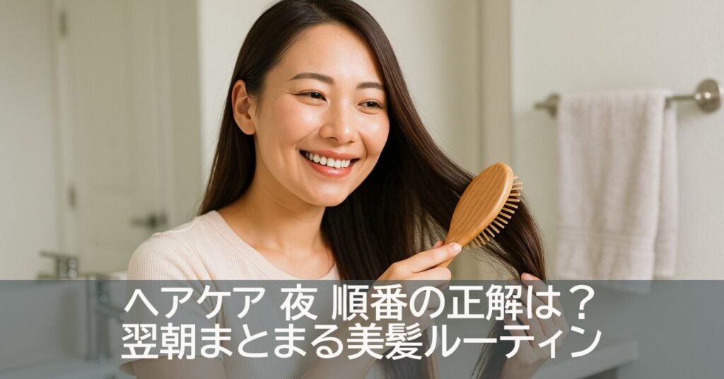 ヘアケア 夜 順番の正解は？翌朝まとまる美髪ルーティン