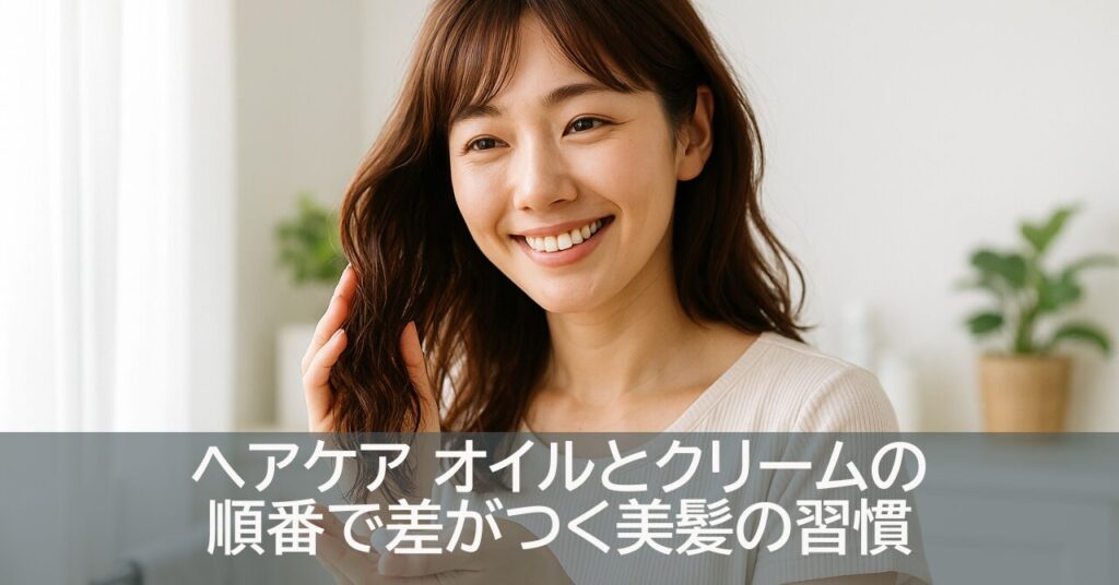 ヘアケア オイルとクリームの順番で差がつく美髪の習慣