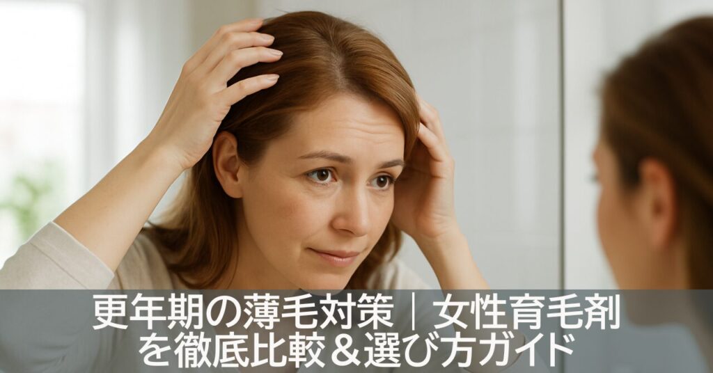 更年期の薄毛対策｜女性育毛剤を徹底比較＆選び方ガイド