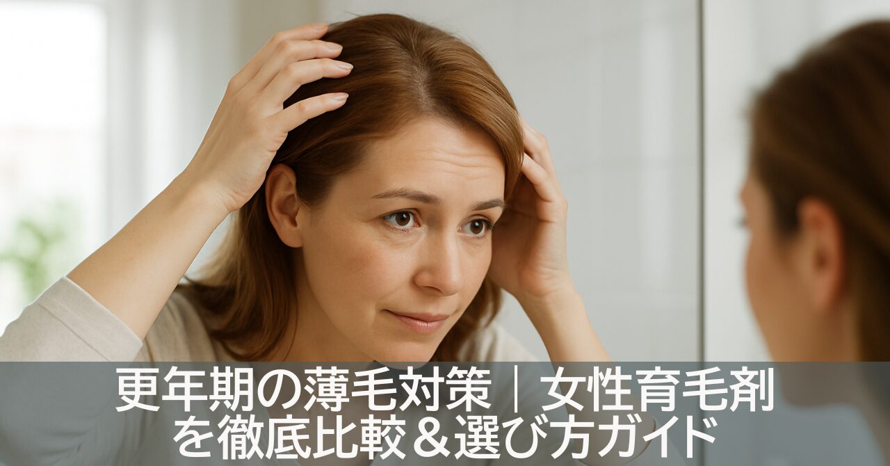 更年期の薄毛対策｜女性育毛剤を徹底比較＆選び方ガイド
