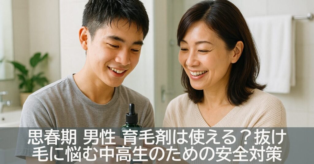 思春期 男性 育毛剤は使える？抜け毛に悩む中高生のための安全対策