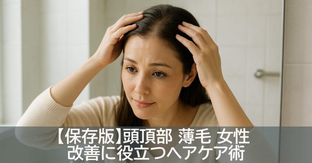 【保存版】頭頂部 薄毛 女性 改善に役立つヘアケア術
