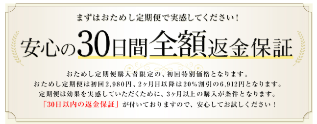 30日間返金保証