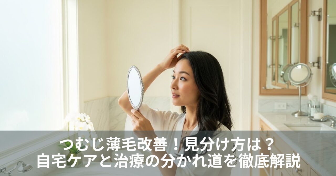 つむじ薄毛改善！見分け方は？自宅ケアと治療の分かれ道を徹底解説