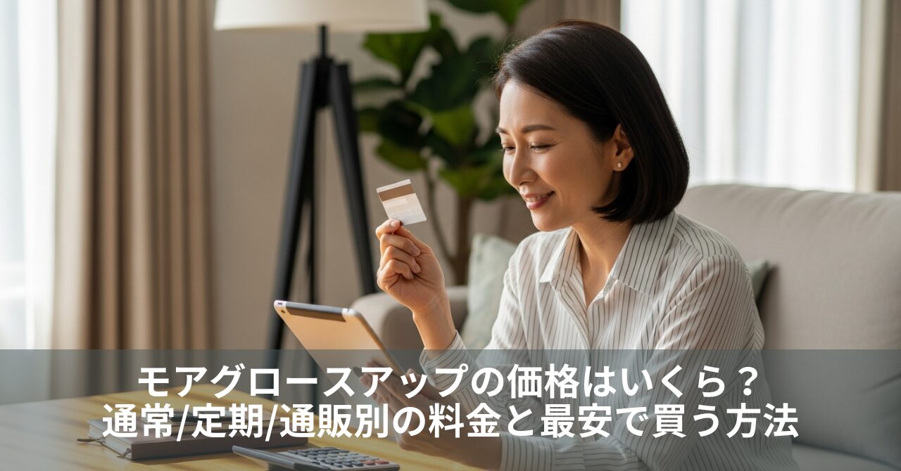 モアグロースアップの価格はいくら？通常/定期/通販別の料金と最安で買う方法
