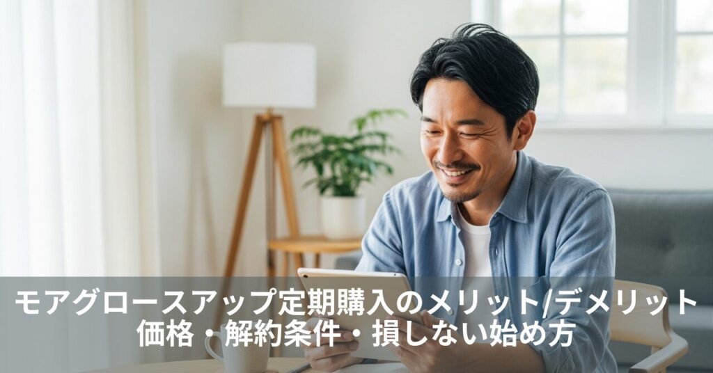 モアグロースアップ定期購入のメリット/デメリット｜価格・解約条件・損しない始め方