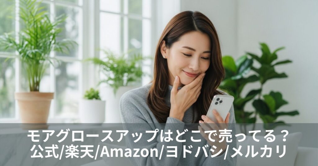 モアグロースアップはどこで売ってる？販売店（公式/楽天/Amazon/ヨドバシ/メルカリ）を最短で確認