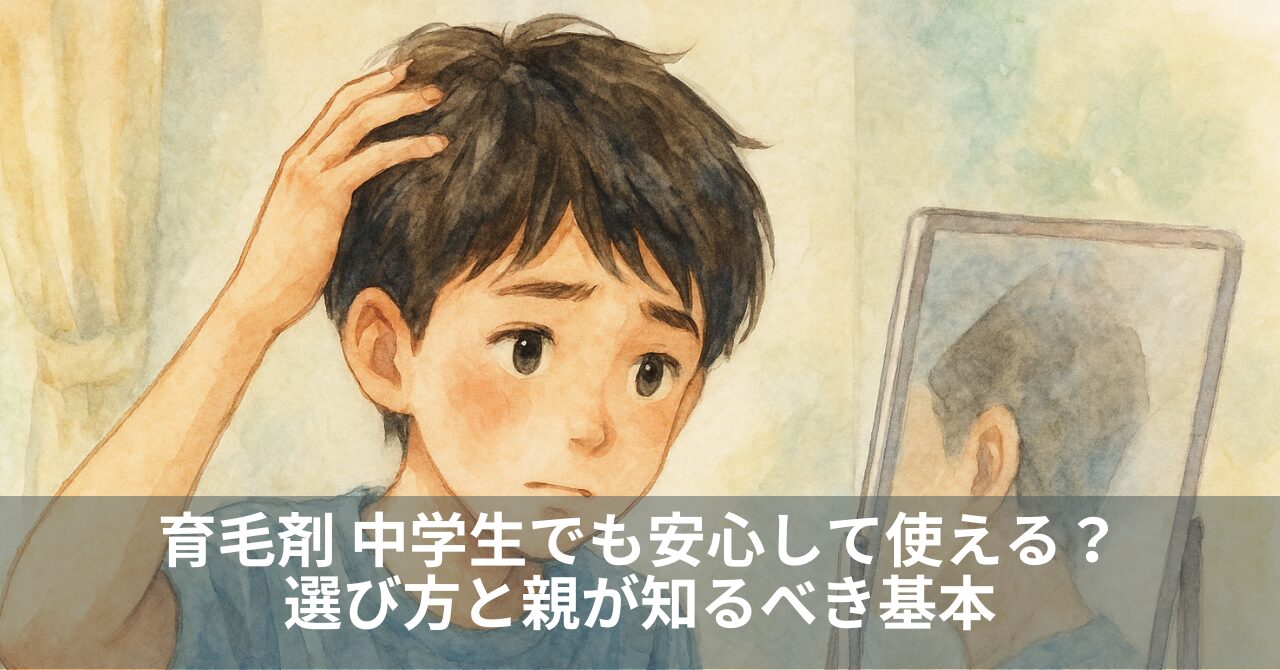 育毛剤 中学生でも安心して使える？選び方と親が知るべき基本