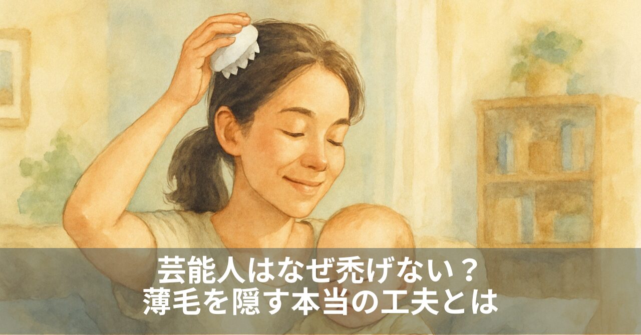 芸能人はなぜ禿げない？薄毛を隠す本当の工夫とは
