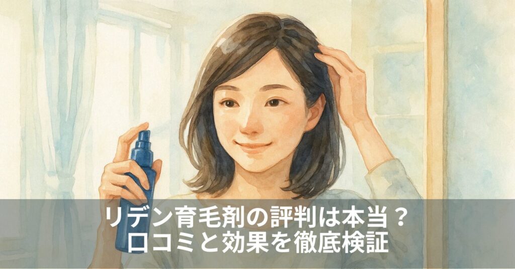 リデン育毛剤の評判は本当？口コミと効果を徹底検証