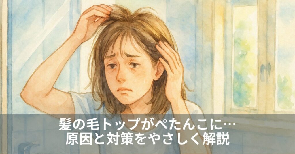 髪の毛トップがぺたんこに…原因と対策をやさしく解説