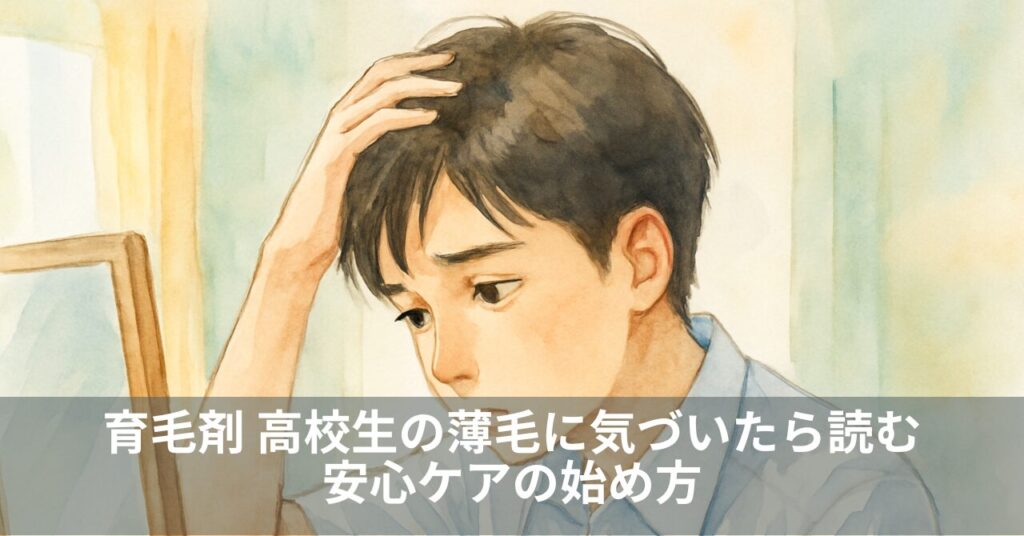 育毛剤 高校生の薄毛に気づいたら読む安心ケアの始め方