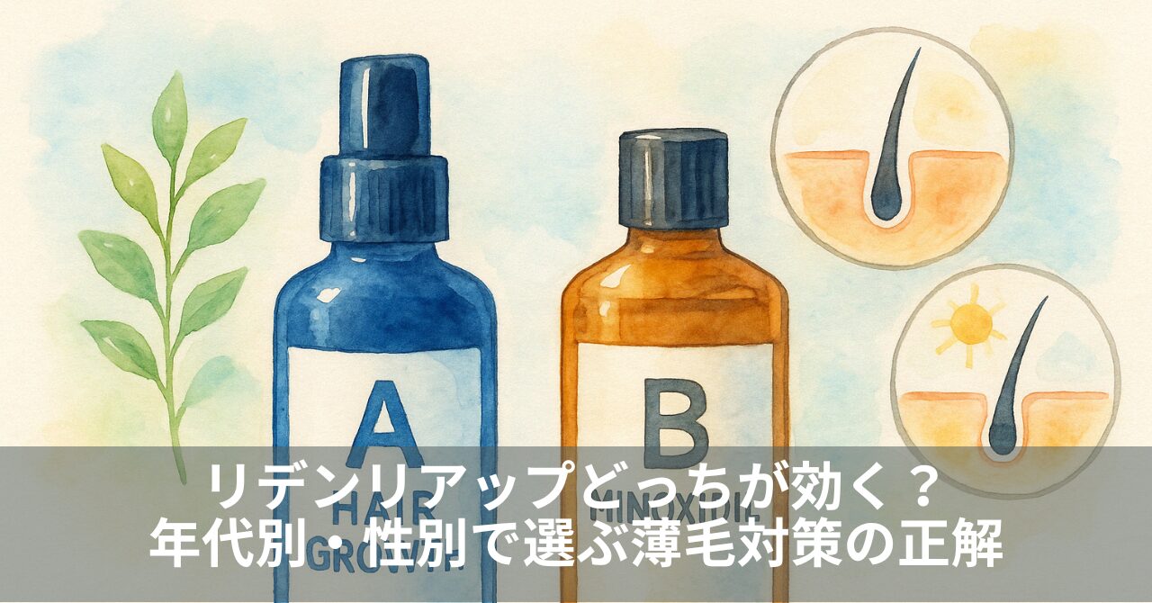 リデンリアップどっちが効く？年代別・性別で選ぶ薄毛対策の正解