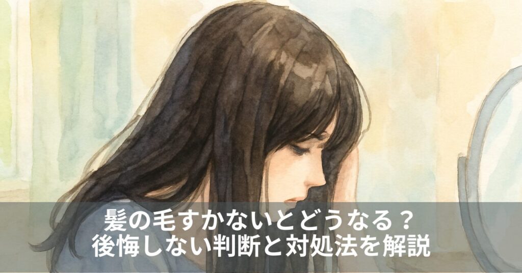 髪の毛すかないとどうなる？後悔しない判断と対処法を解説