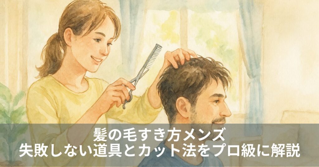 髪の毛すき方メンズ｜失敗しない道具とカット法をプロ級に解説