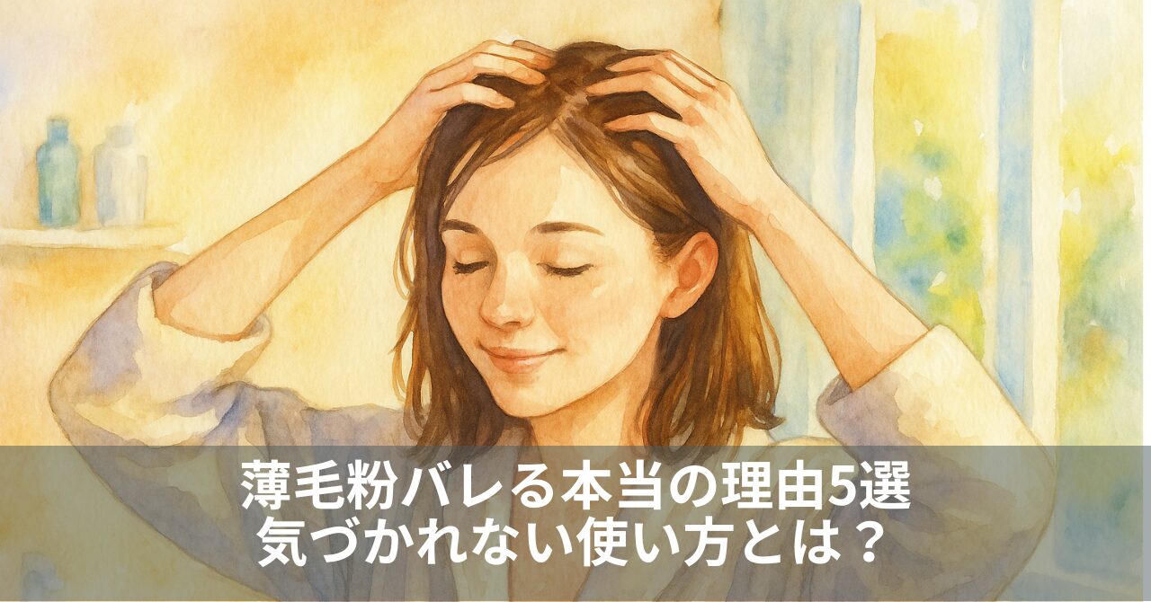 薄毛粉バレる本当の理由5選｜気づかれない使い方とは？