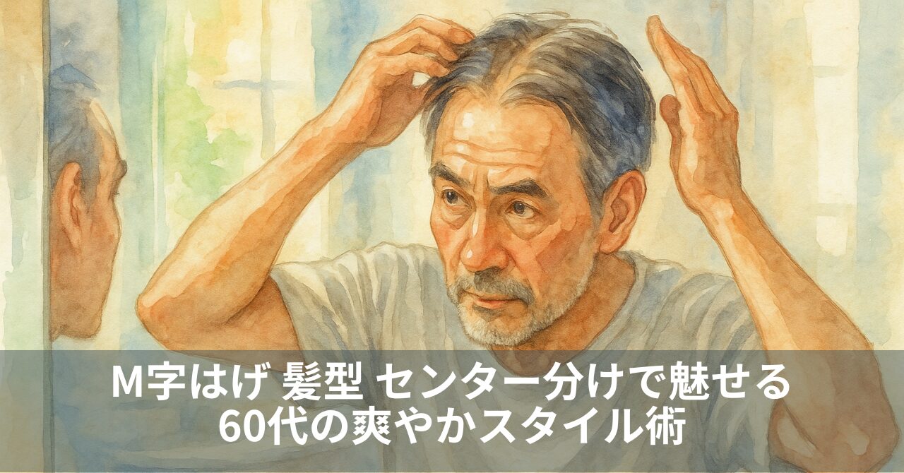 M字はげ 髪型 センター分けで魅せる60代の爽やかスタイル術