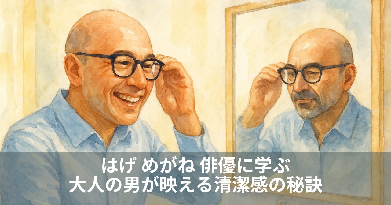 はげ めがね 俳優に学ぶ｜大人の男が映える清潔感の秘訣