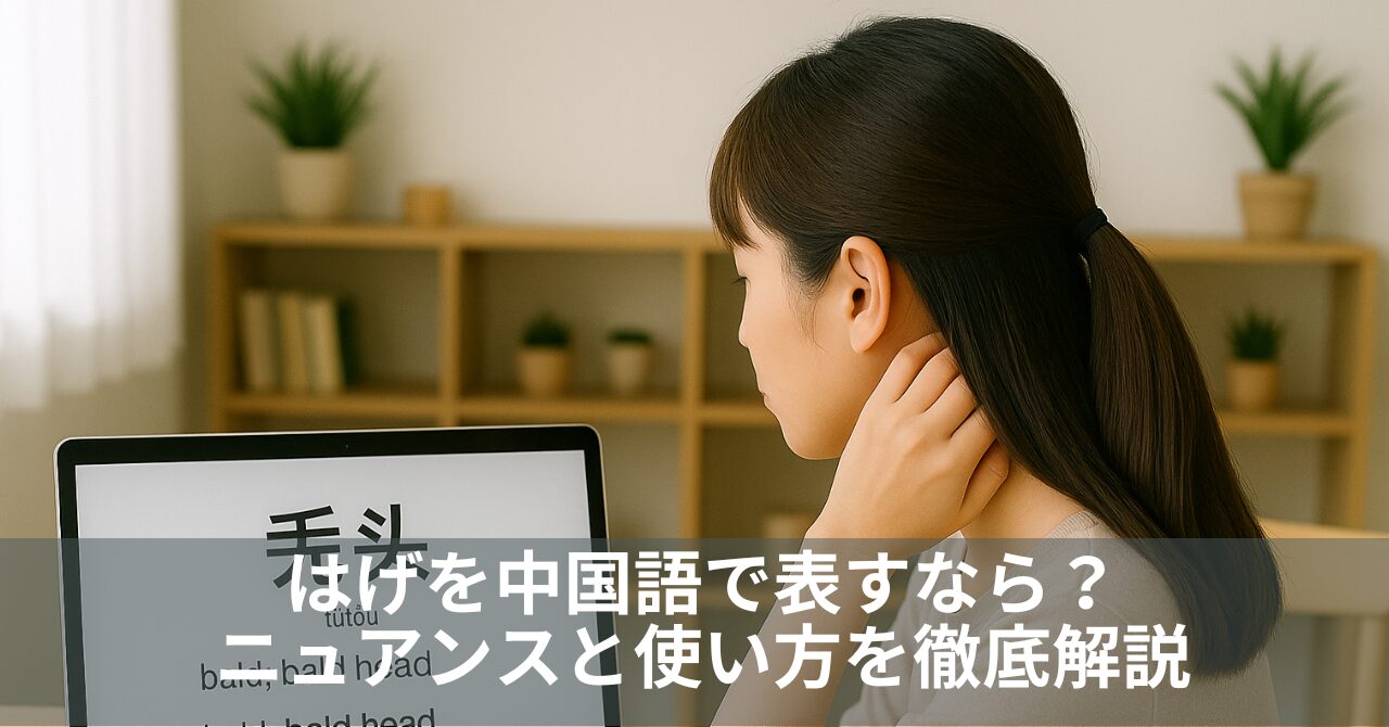 はげを中国語で表すなら？ニュアンスと使い方を徹底解説