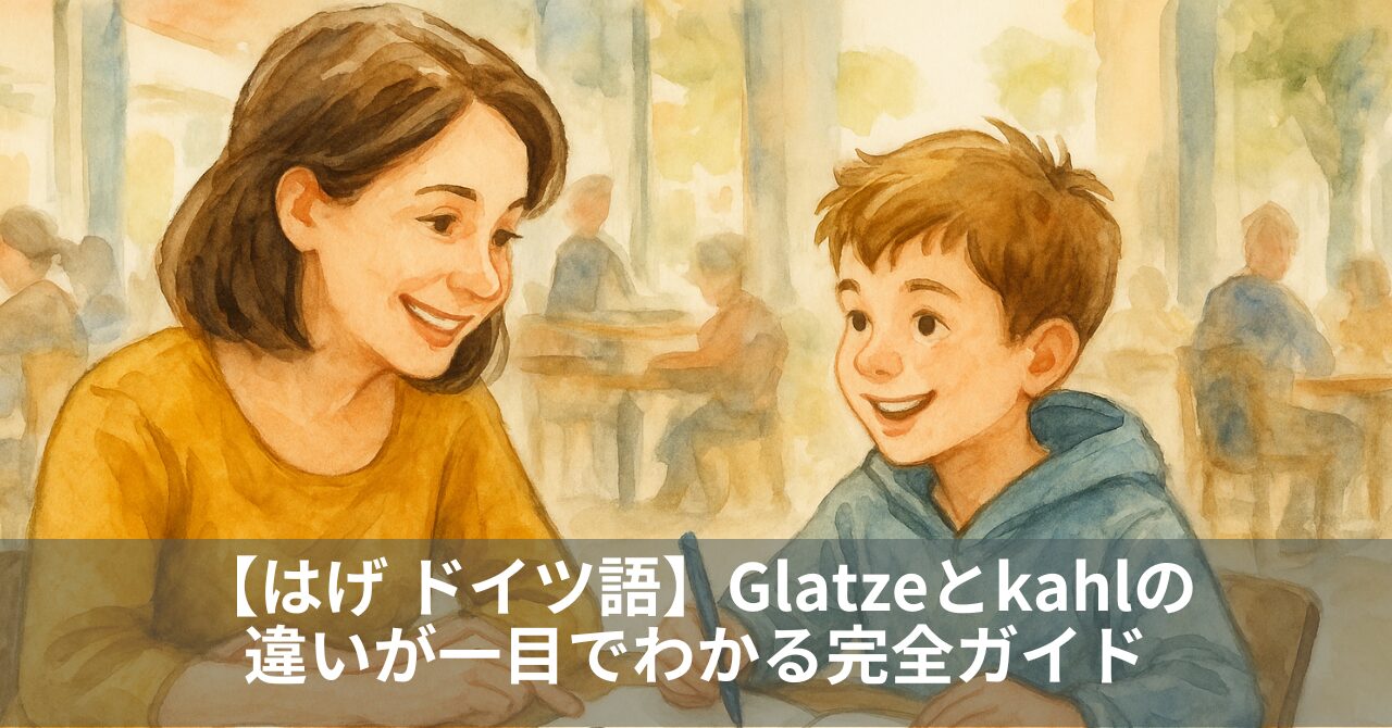 【はげ ドイツ語】Glatzeとkahlの違いが一目でわかる完全ガイド