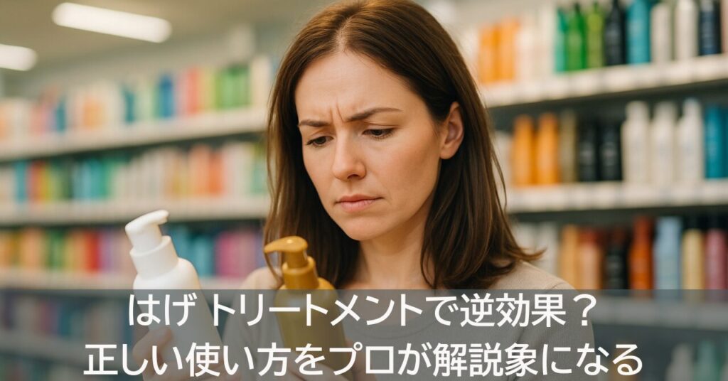 はげ トリートメントで逆効果？正しい使い方をプロが解説