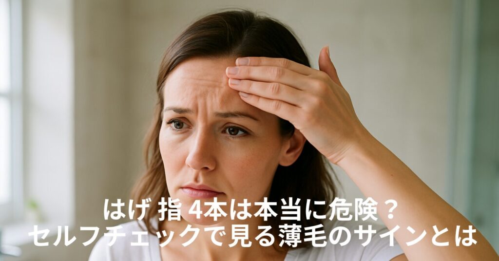はげ 指 4本は本当に危険？セルフチェックで見る薄毛のサインとは