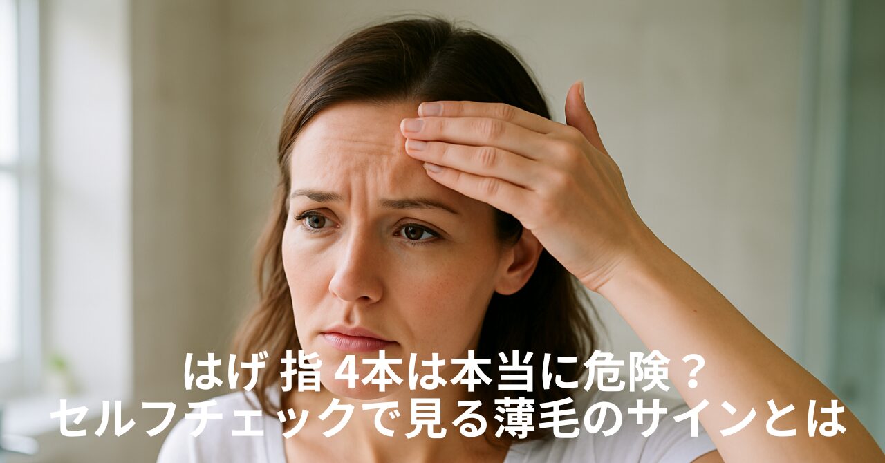 はげ 指 4本は本当に危険？セルフチェックで見る薄毛のサインとは