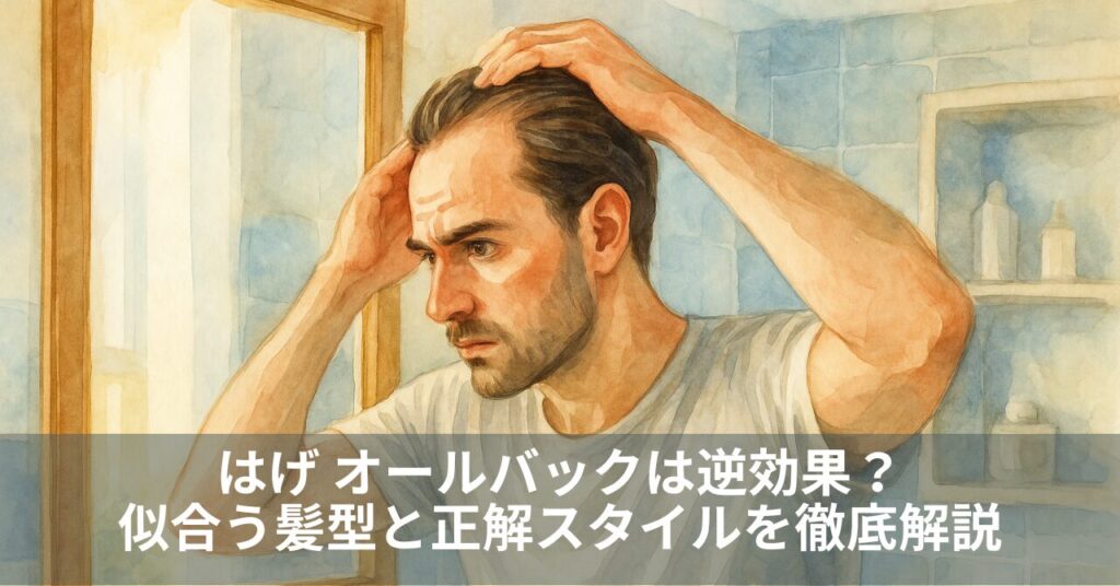 はげ オールバックは逆効果？似合う髪型と正解スタイルを徹底解説