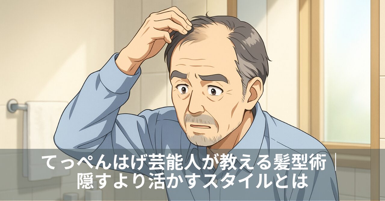 てっぺんはげ芸能人が教える髪型術｜隠すより活かすスタイルとは