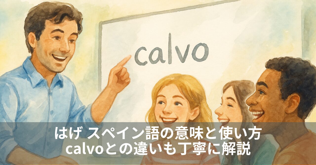はげ スペイン語の意味と使い方｜calvoとの違いも丁寧に解説
