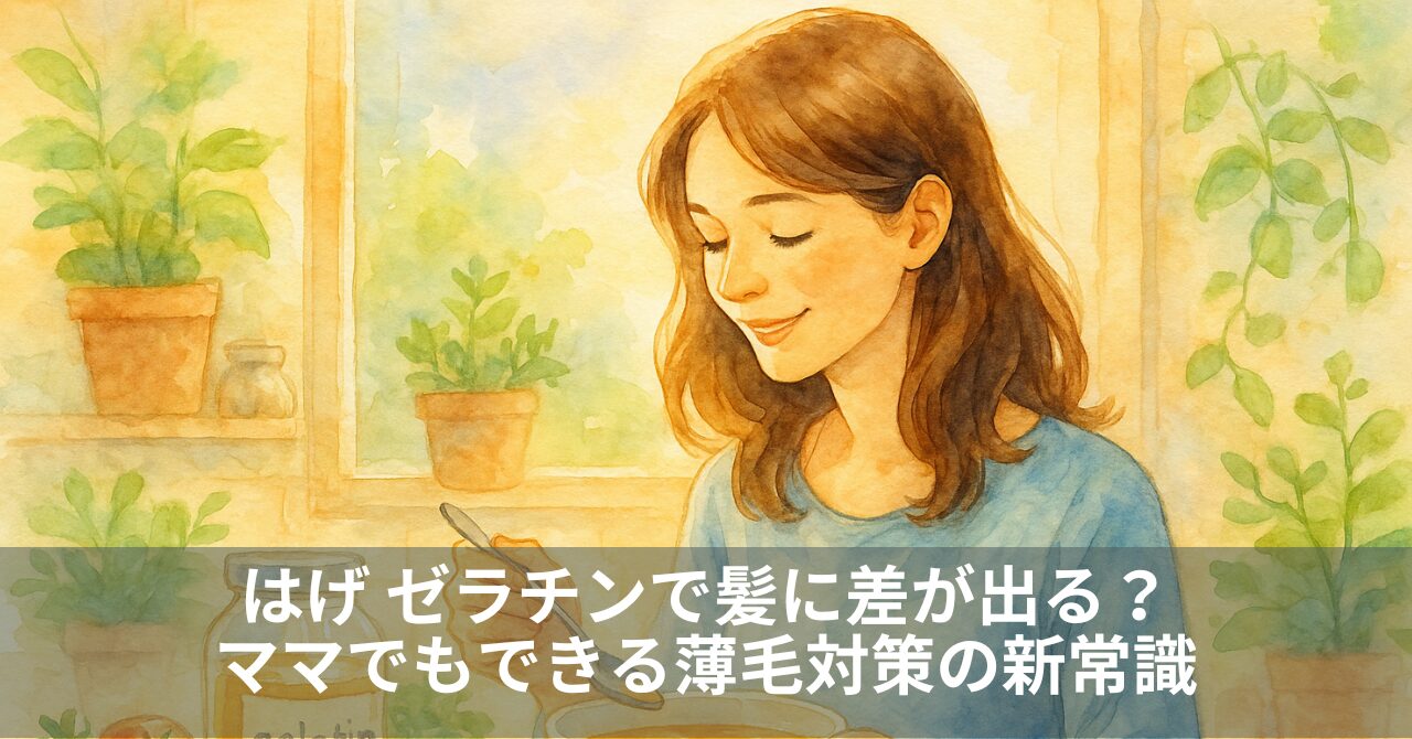 はげ ゼラチンで髪に差が出る？ママでもできる薄毛対策の新常識