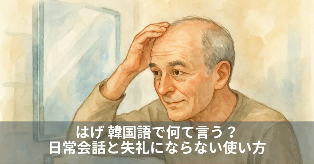 はげ 韓国語で何て言う？日常会話と失礼にならない使い方