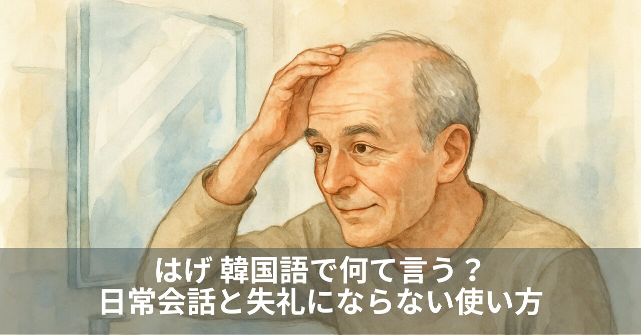 はげ 韓国語で何て言う？日常会話と失礼にならない使い方